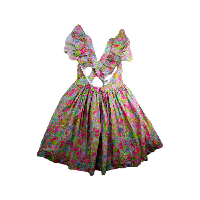 A Multicolour Sleeveless Dresses from Jacadi in size 8Y for girl. (Back View)