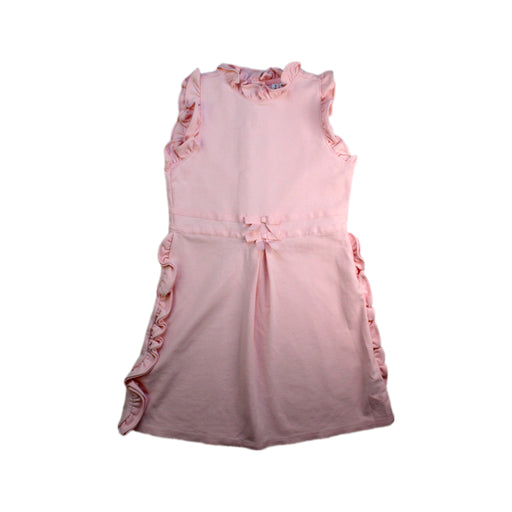 A Pink Sleeveless Dresses from Janie & Jack in size 8Y for girl. (Front View)