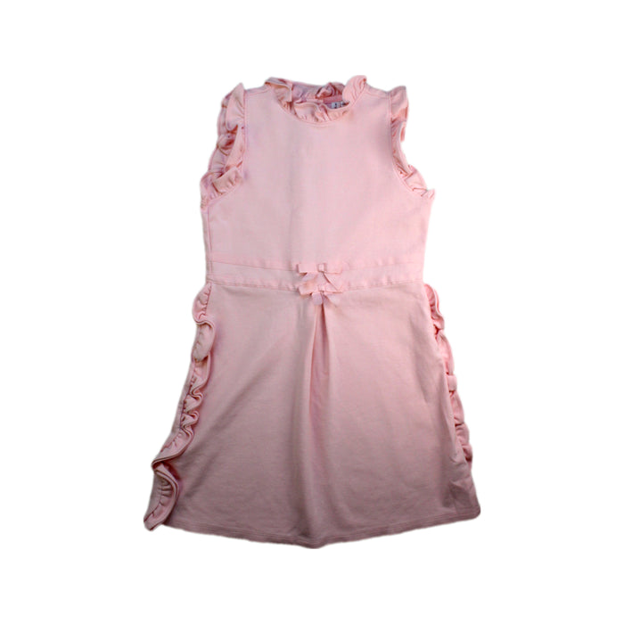 A Pink Sleeveless Dresses from Janie & Jack in size 8Y for girl. (Front View)
