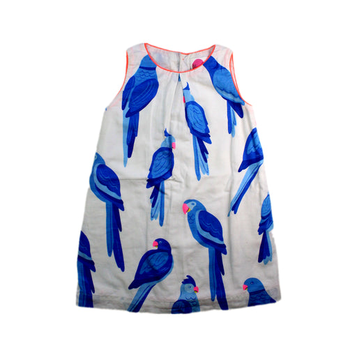A Blue Sleeveless Dresses from Boden in size 4T for girl. (Front View)