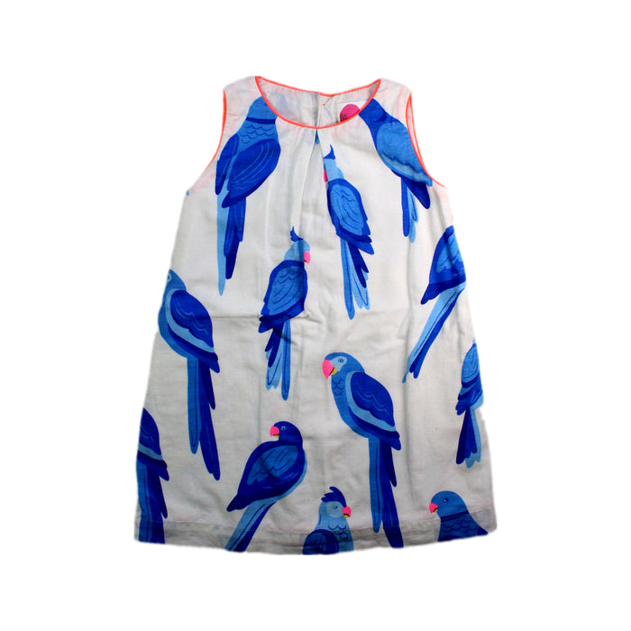 A Blue Sleeveless Dresses from Boden in size 4T for girl. (Front View)