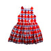 A Red Sleeveless Dresses from Jacadi in size 5T for girl. (Front View)
