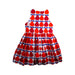A Red Sleeveless Dresses from Jacadi in size 5T for girl. (Back View)