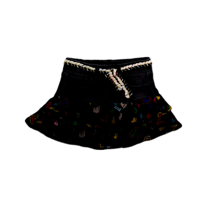 A Black Short Skirts from Desigual in size 3T for girl. (Front View)