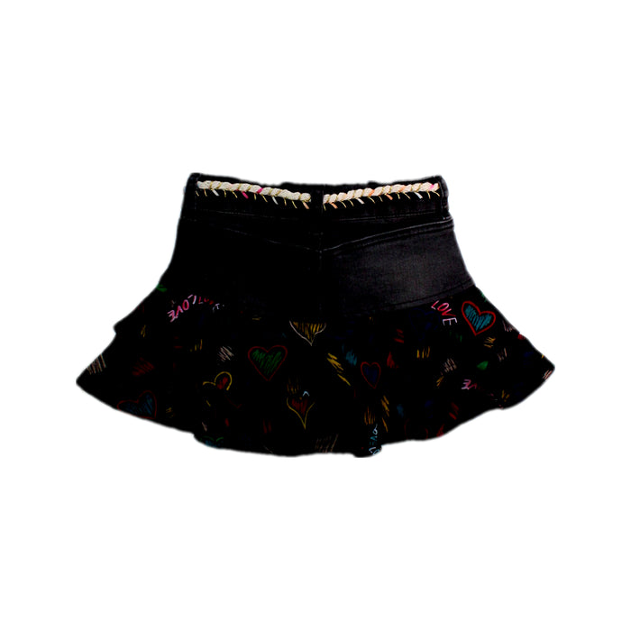 A Black Short Skirts from Desigual in size 3T for girl. (Back View)