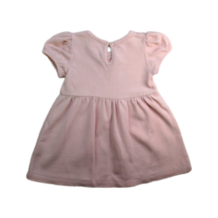 A Pink Short Sleeve Dresses from Seed in size 12-18M for girl. (Back View)