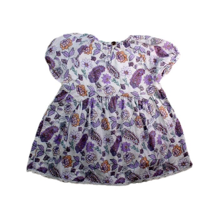 A Purple Short Sleeve Dresses from Seed in size 12-18M for girl. (Back View)