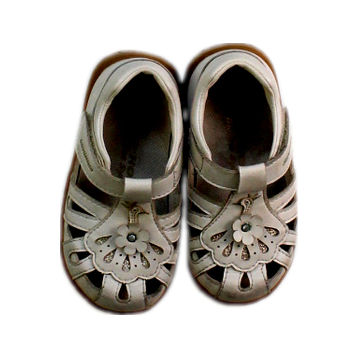 A White Sandals from Dr. Kong in size 18-24M for girl. (Back View)