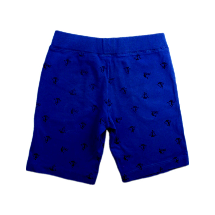 A Blue Shorts from Petit Bateau in size 5T for boy. (Back View)
