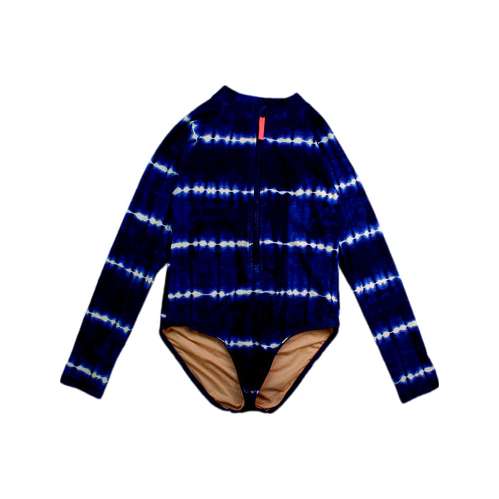 A Navy Swimsuits from Crewcuts in size 8Y for girl. (Front View)