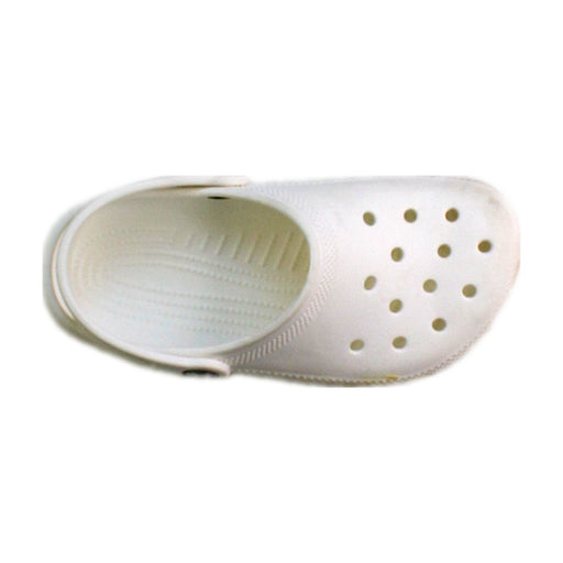 A White Slip Ons from Crocs in size 5T for neutral. (Front View)