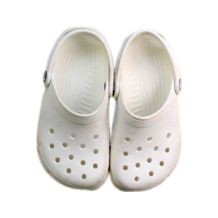 A White Slip Ons from Crocs in size 5T for neutral. (Back View)
