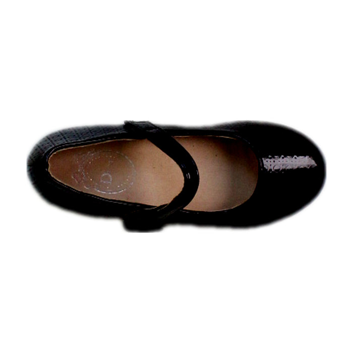 A Black Dress Shoes from Dior in size 5T for girl. (Front View)