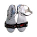 A Silver Sandals from Gucci in size 5T for girl. (Back View)