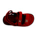 A Red Sandals from Chanel in size 4T for girl. (Front View)