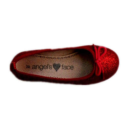 A Red Flats from Angel's Face in size 5T for girl. (Front View)