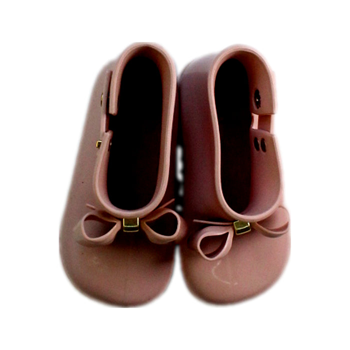A Pink Booties from Mini Melissa in size 3T for girl. (Back View)