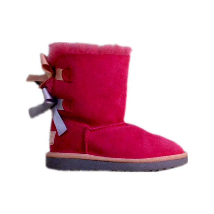 A Pink Booties from UGG in size 4T for girl. (Front View)