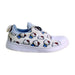 A White Sneakers from Adidas in size 5T for girl. (Front View)
