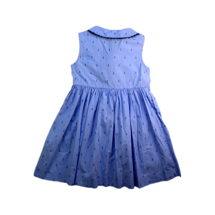 A Blue Sleeveless Dresses from Rachel Riley in size 3T for girl. (Back View)