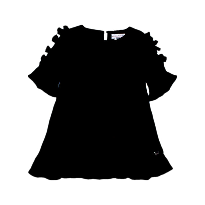 A Black Long Sleeve Dresses from Sonia Rykiel in size 4T for girl. (Front View)