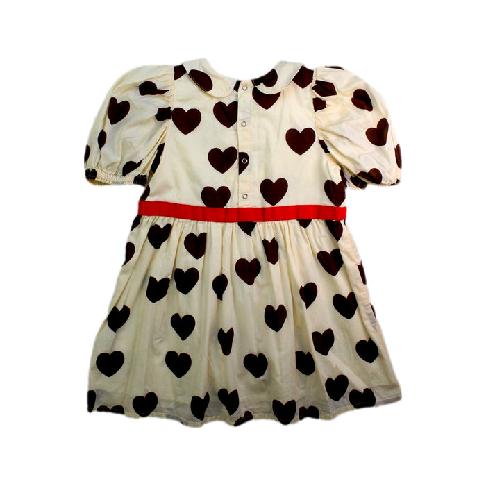 A Beige Short Sleeve Dresses from Mini Rodini in size 2T for girl. (Back View)
