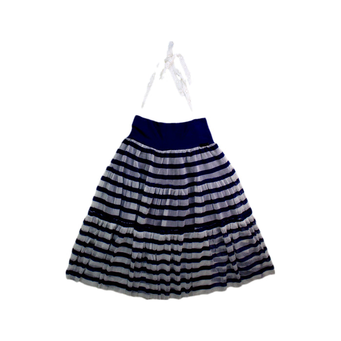 A Blue Sleeveless Dresses from Junior Gaultier in size 4T for girl. (Front View)