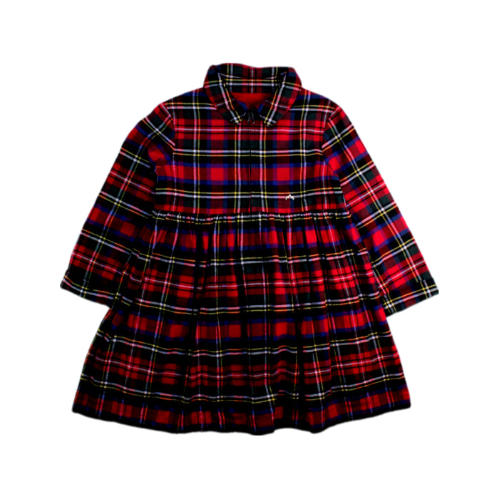 A Red Long Sleeve Dresses from Nanos in size 4T for girl. (Front View)