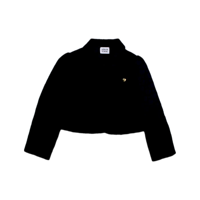 A Black Blazers from Armani in size 4T for girl. (Front View)