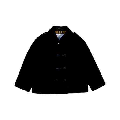 A Black Coats from Burberry in size 3T for girl. (Front View)