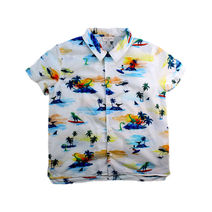A Multicolour Short Sleeve Shirts from Paul Smith in size 5T for boy. (Front View)
