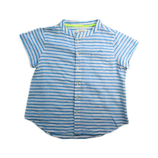 A Blue Short Sleeve Shirts from Nanos in size 4T for boy. (Front View)
