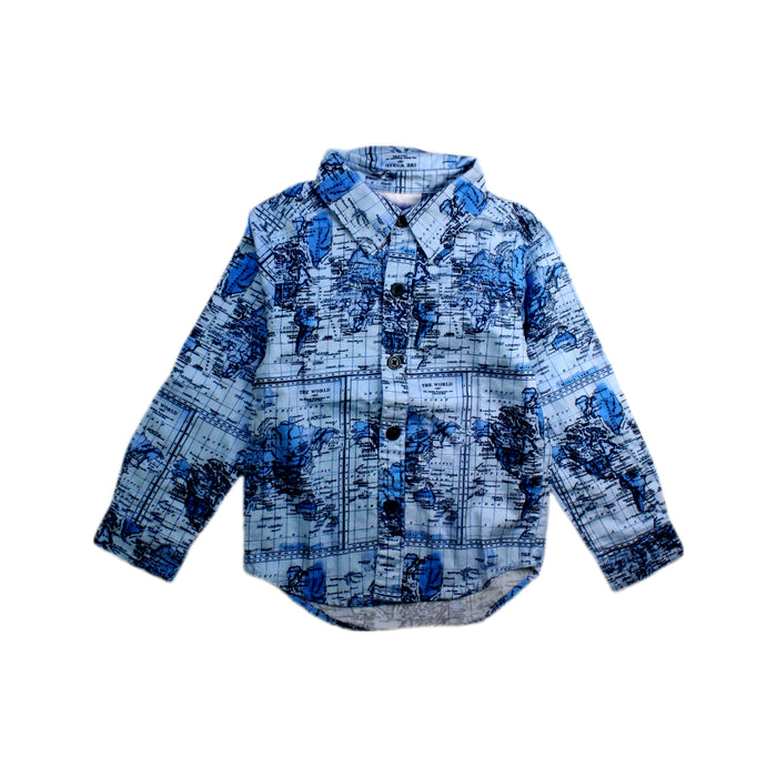 A Blue Long Sleeve Shirts from Rachel Riley in size 3T for boy. (Front View)