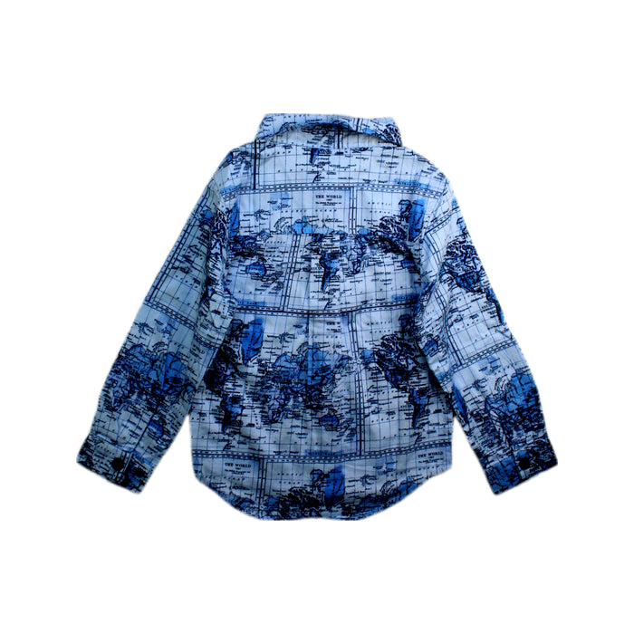 A Blue Long Sleeve Shirts from Rachel Riley in size 3T for boy. (Back View)