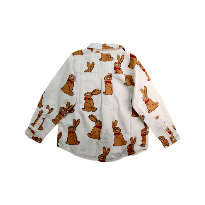 A White Long Sleeve Shirts from Mini Rodini in size 2T for boy. (Back View)