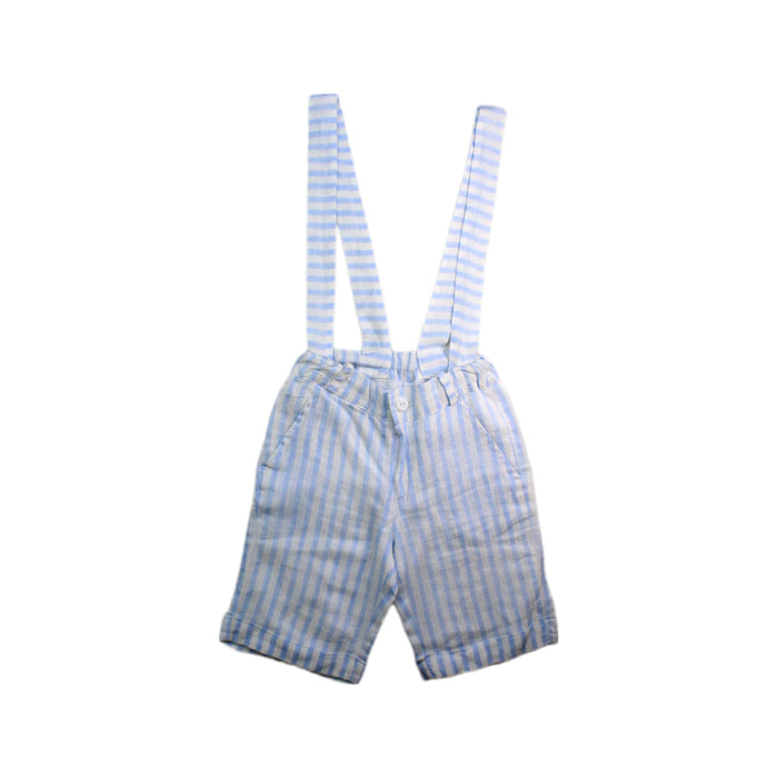 A Blue Overall Shorts from bimbalò in size 4T for boy. (Front View)