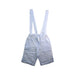 A Blue Overall Shorts from bimbalò in size 4T for boy. (Front View)