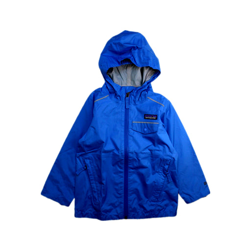 A Blue Rain Jackets from Patagonia in size 3T for boy. (Front View)