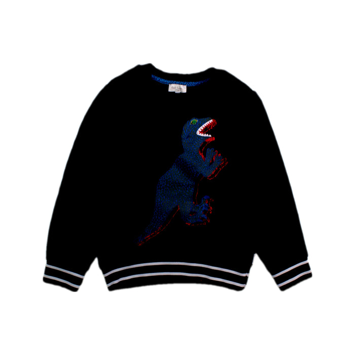 A Black Crewneck Sweatshirts from Paul Smith in size 5T for boy. (Front View)