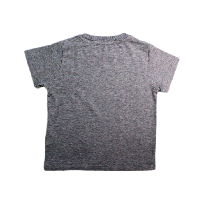 A Grey Short Sleeve T Shirts from Mini Rodini in size 4T for boy. (Back View)