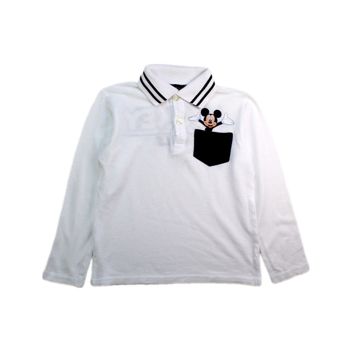 A White Long Sleeve Polos from Monnalisa in size 3T for girl. (Front View)