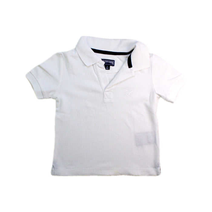 A White Short Sleeve Polos from Vilebrequin in size 4T for boy. (Front View)