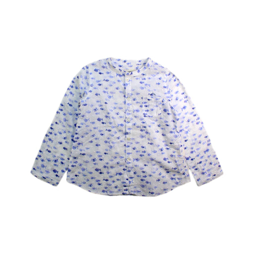 A Blue Long Sleeve Shirts from Nanos in size 4T for boy. (Front View)
