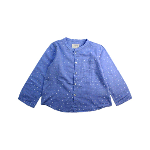 A Blue Long Sleeve Shirts from Nanos in size 3T for boy. (Front View)