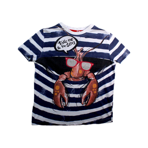 A Blue Short Sleeve T Shirts from Desigual in size 5T for boy. (Front View)