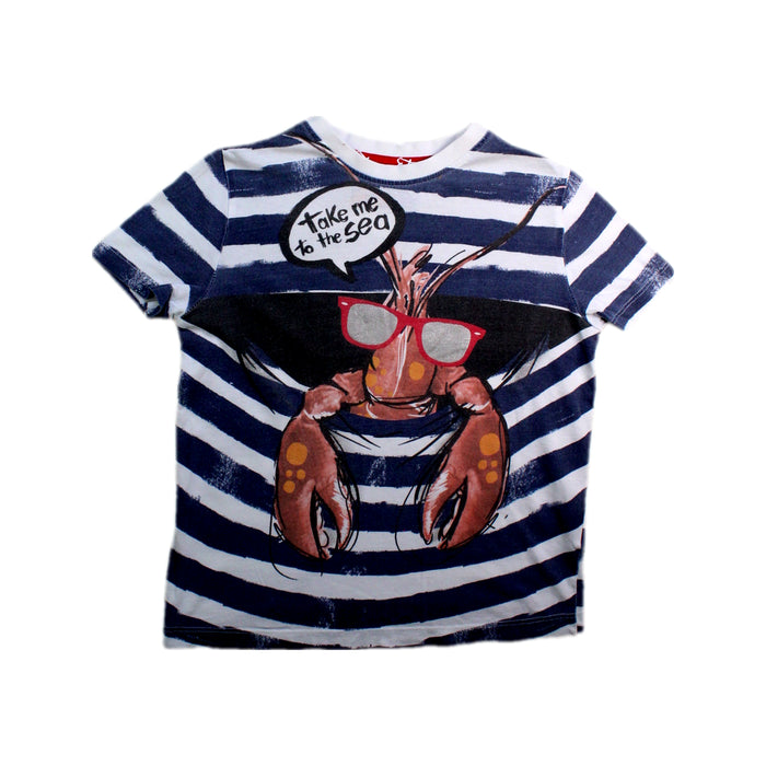 A Blue Short Sleeve T Shirts from Desigual in size 5T for boy. (Front View)
