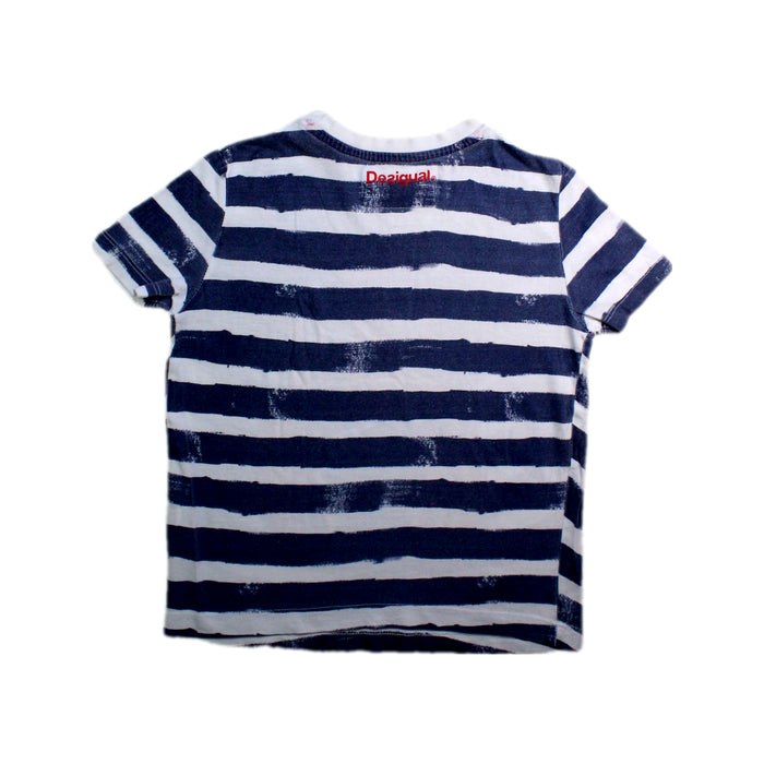A Blue Short Sleeve T Shirts from Desigual in size 5T for boy. (Back View)