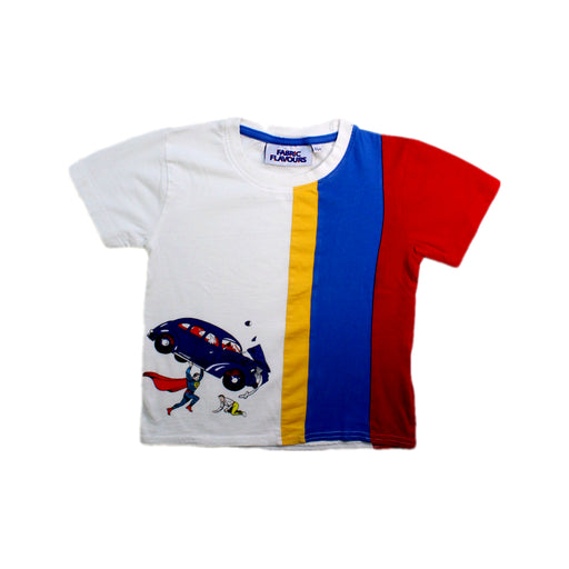 A Multicolour Short Sleeve T Shirts from Fabric Flavours in size 3T for boy. (Front View)