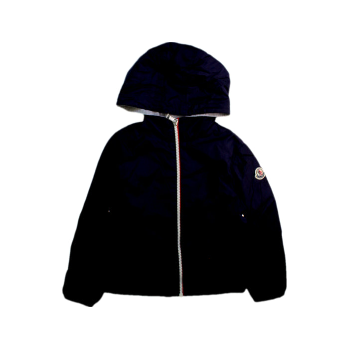 A Navy Lightweight Jackets from Moncler in size 4T for boy. (Front View)