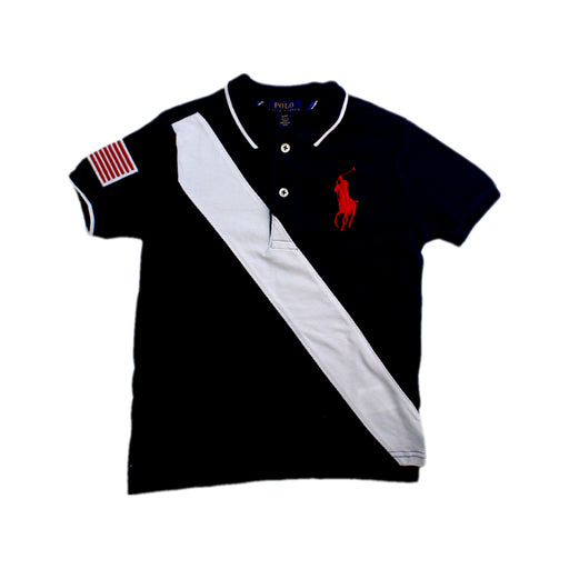 A Black Short Sleeve Polos from Polo Ralph Lauren in size 4T for boy. (Front View)